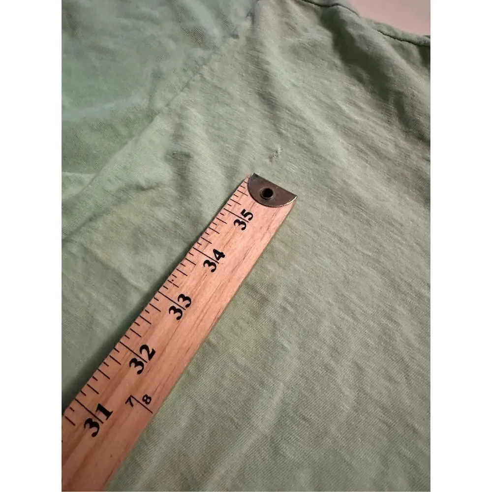 Vintage 7 Up Youth XL Green Graphic Shirt Single Stitch USA made repaired Artex